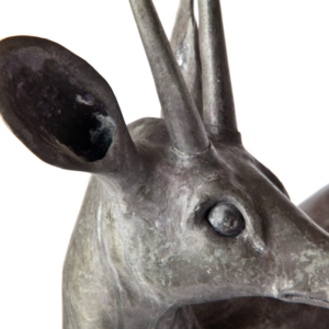 deer steel art sculpture face by Brian Fell