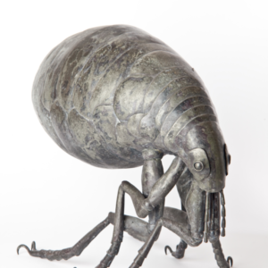 flea steel art sculpture side on Brian Fell