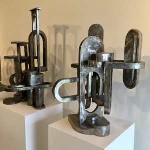 Slingshot by Brian Fell is an architectural inspired abstract free standing art piece by Brian Fell