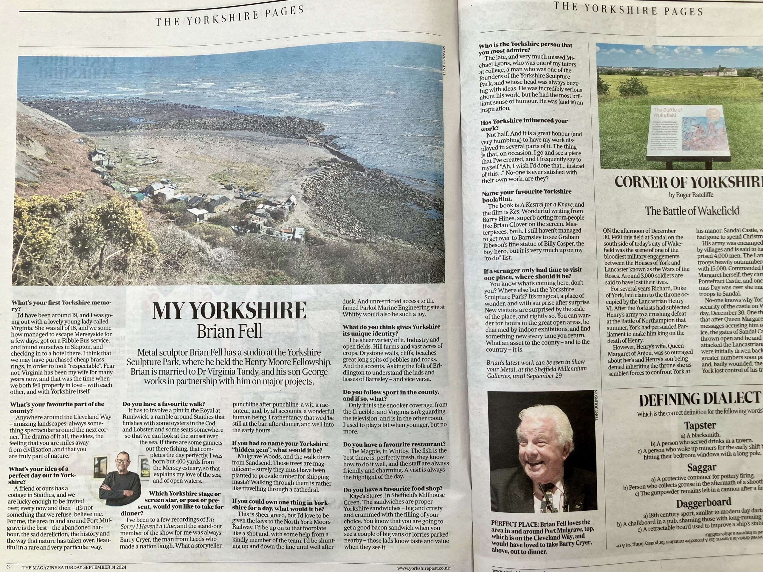 Yorkshire post article Yorkshire post article